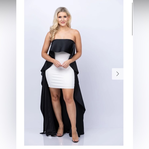 Alice + Olivia Theda Strapless Hi Lo Mini Dress, Size: 10 - Picture 2 of 13